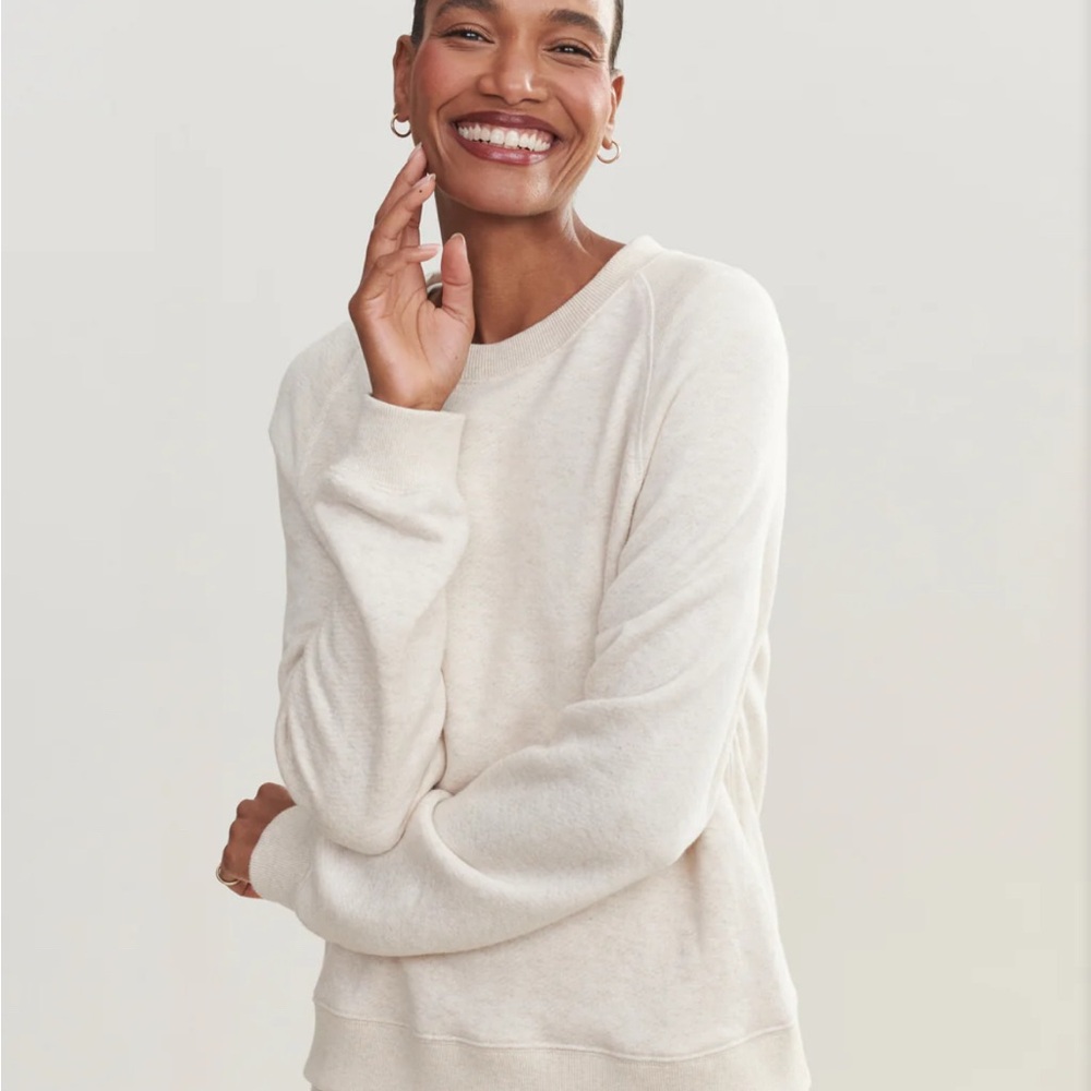 Jenni Kayne Saturday Sweatshirt in Oatmeal - Size L